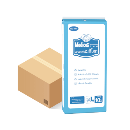 แผ่นรองซึมซับ MEDICOS ไซซ์ L10 20 แพ็ค/ลัง (200ชิ้น)_1
